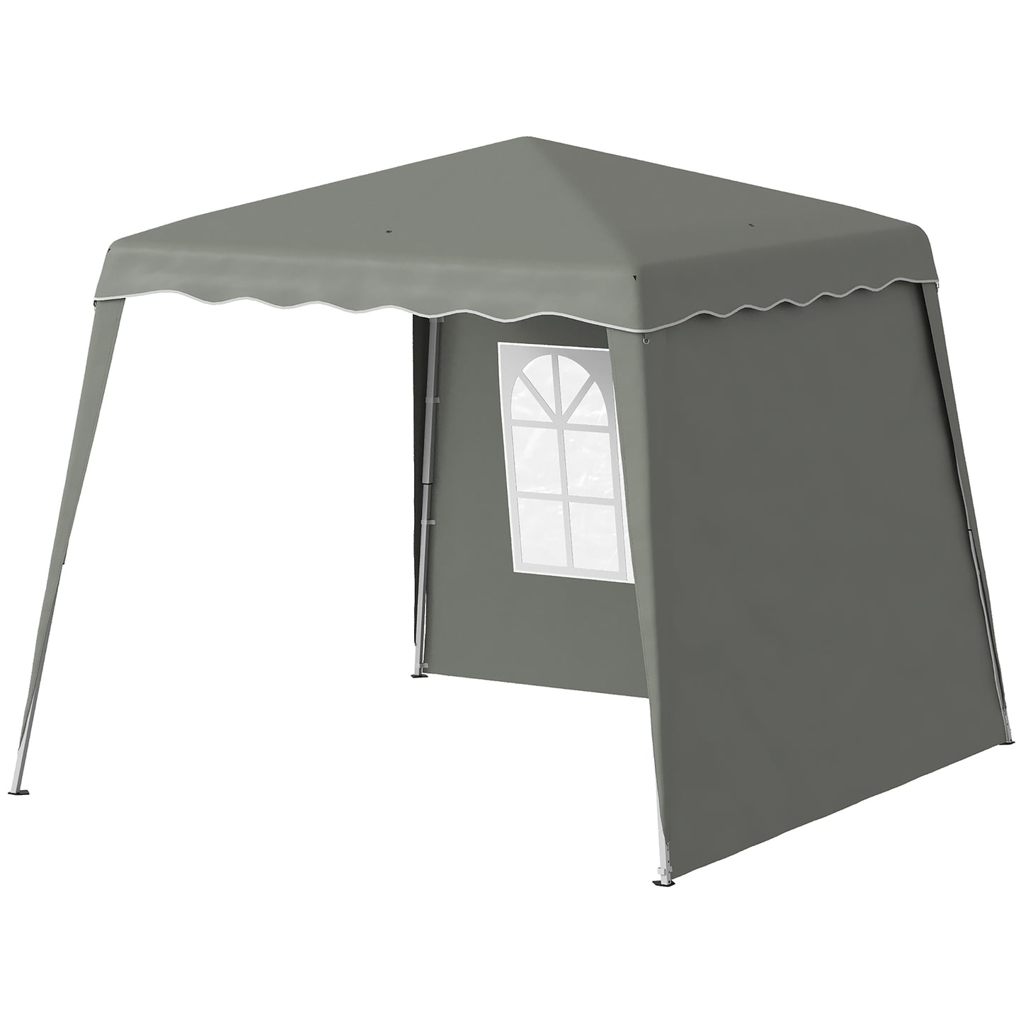 Outsunny Carpa Plegable Pop-up 2,89x2,89 M 2 Paredes Laterales Altura Ajustable_4