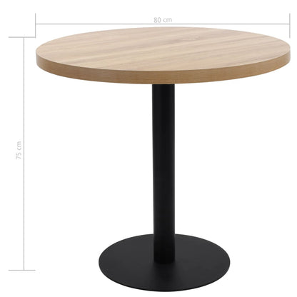 Mesa De Bistró Mdf Marrón Claro 80 Cm_3