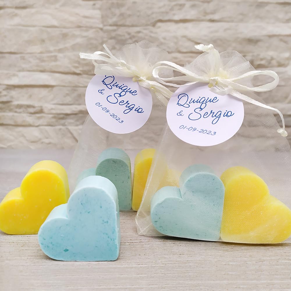 80 Jabones Aromáticos Con Forma De Corazón - Detalle Para Invitados De Eventos. Jabón Glicerina Con Aroma A Flor De Loto_5