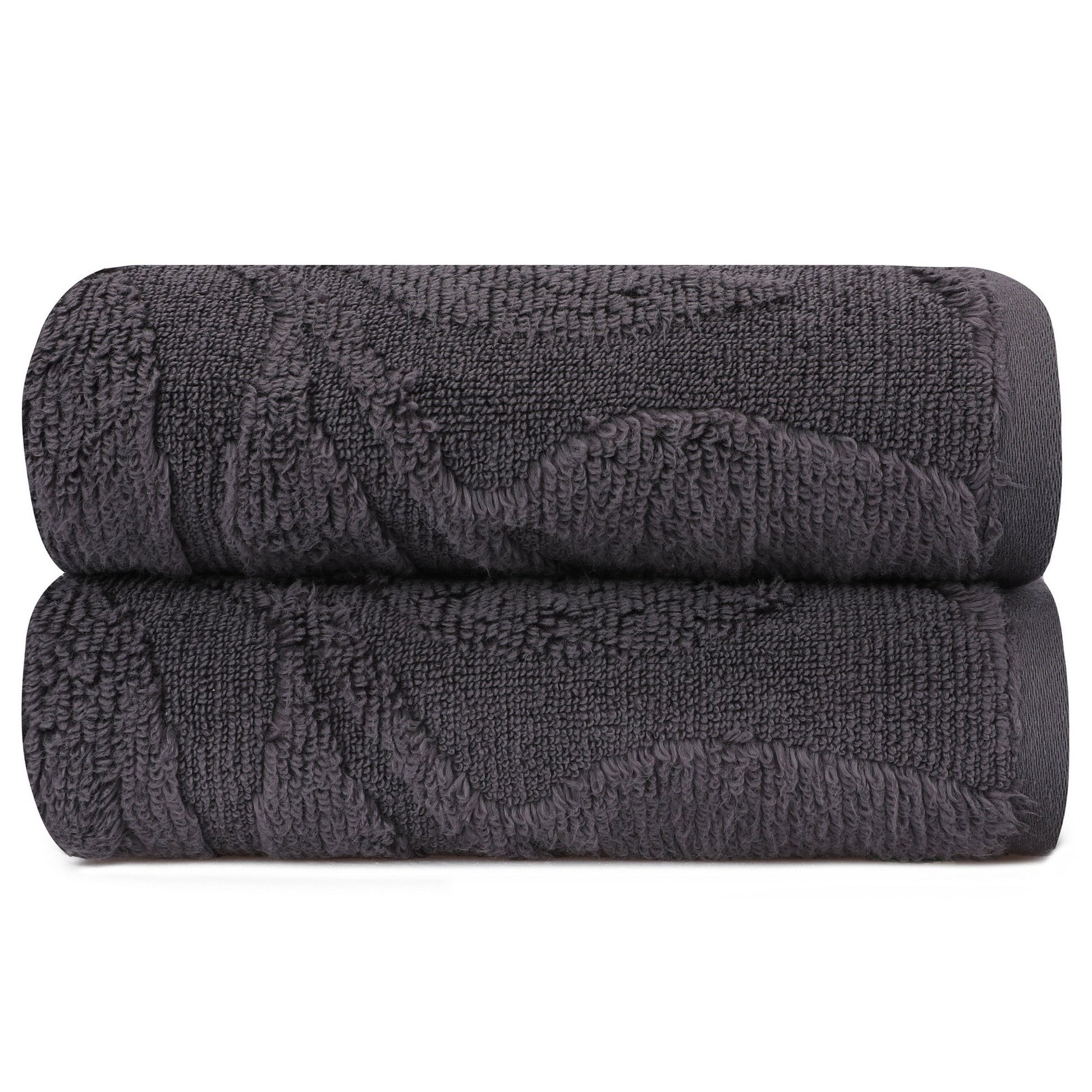 Juego De Toallas De Mano (2 Piezas) Gris Oscuro_1