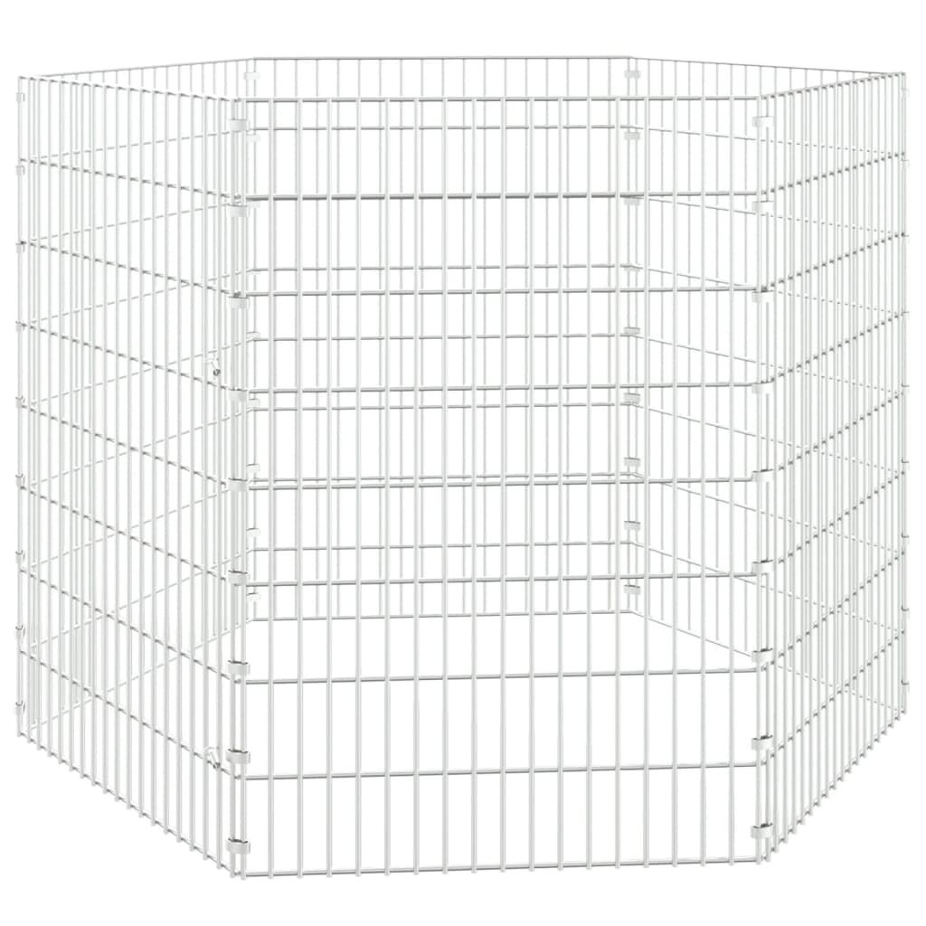 Vidaxl Recinto Animales Corral 6 Paneles Hierro Galvanizado 54x80 Cm_0