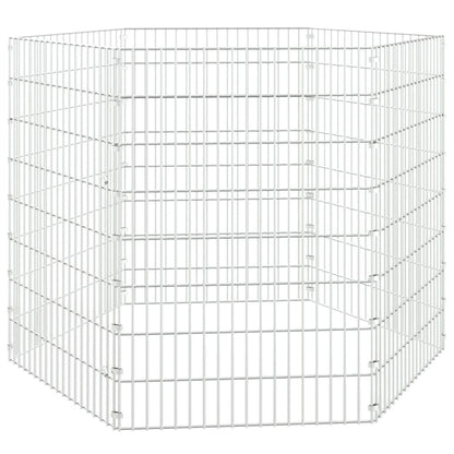 Vidaxl Recinto Animales Corral 6 Paneles Hierro Galvanizado 54x80 Cm_0