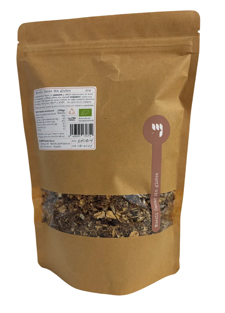 Muesli Cacao Sin Gluten Eco Kraft 430g.