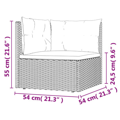 Vidaxl Set De Muebles De Jardín 9 Pzas Y Cojines Ratán Sintético Gris_2