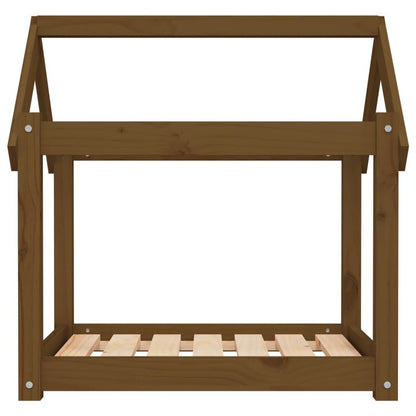 Vidaxl Cama Para Perros Madera Maciza Pino Marrón Miel 71x55x70 Cm_4