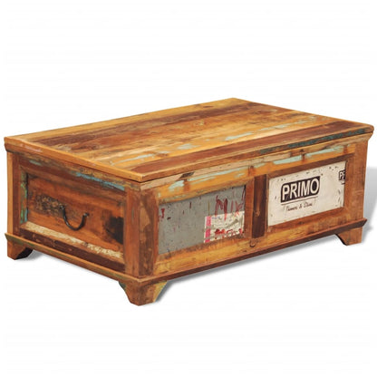 Mesa De Centro Vintage Con Almacenaje Madera Reciclada_1