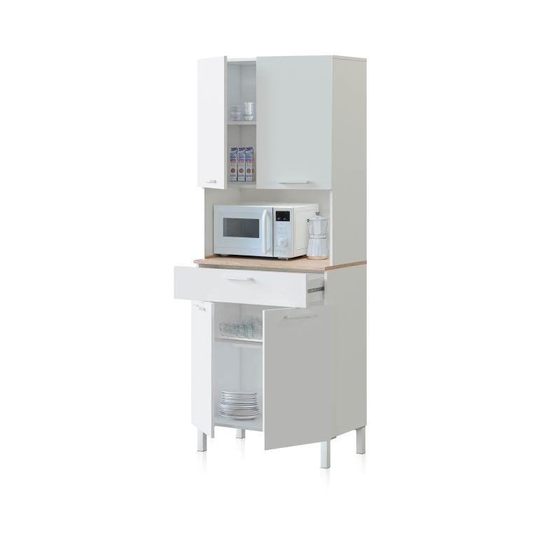 Alacena Cocina Colin 4 Puertas Melamina, Blanco Artik, 72 X 186 X 40_0