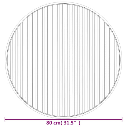 Vidaxl Alfombra Redonda Bambú Gris 80 Cm_2