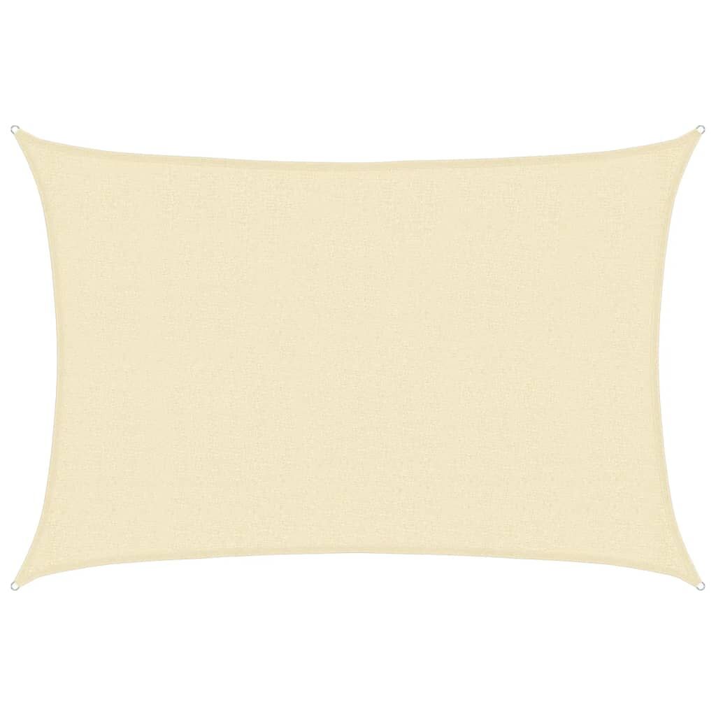 Vidaxl Toldo De Vela Crema Hdpe 160 G/m² 2,5x4 M_0