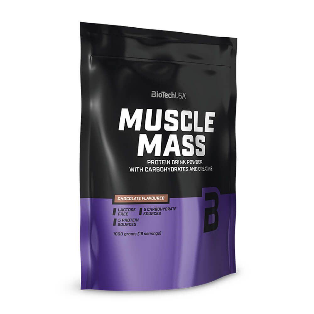 Muscle Mass - 1000g - Chocolate - Ganadores De Peso Con Proteína - Biotech Usa_0