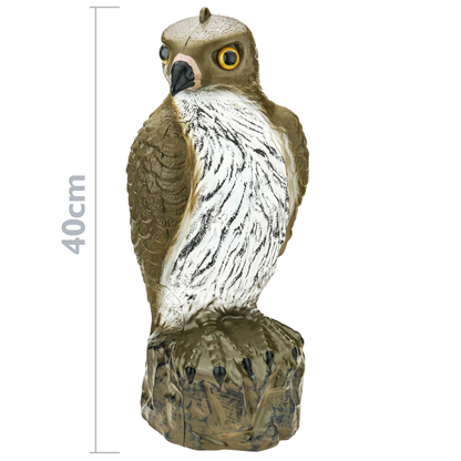 Ahuyentador De Aves Tipo Estatua Halcón Con Ojos Reflectantes 40cm_1