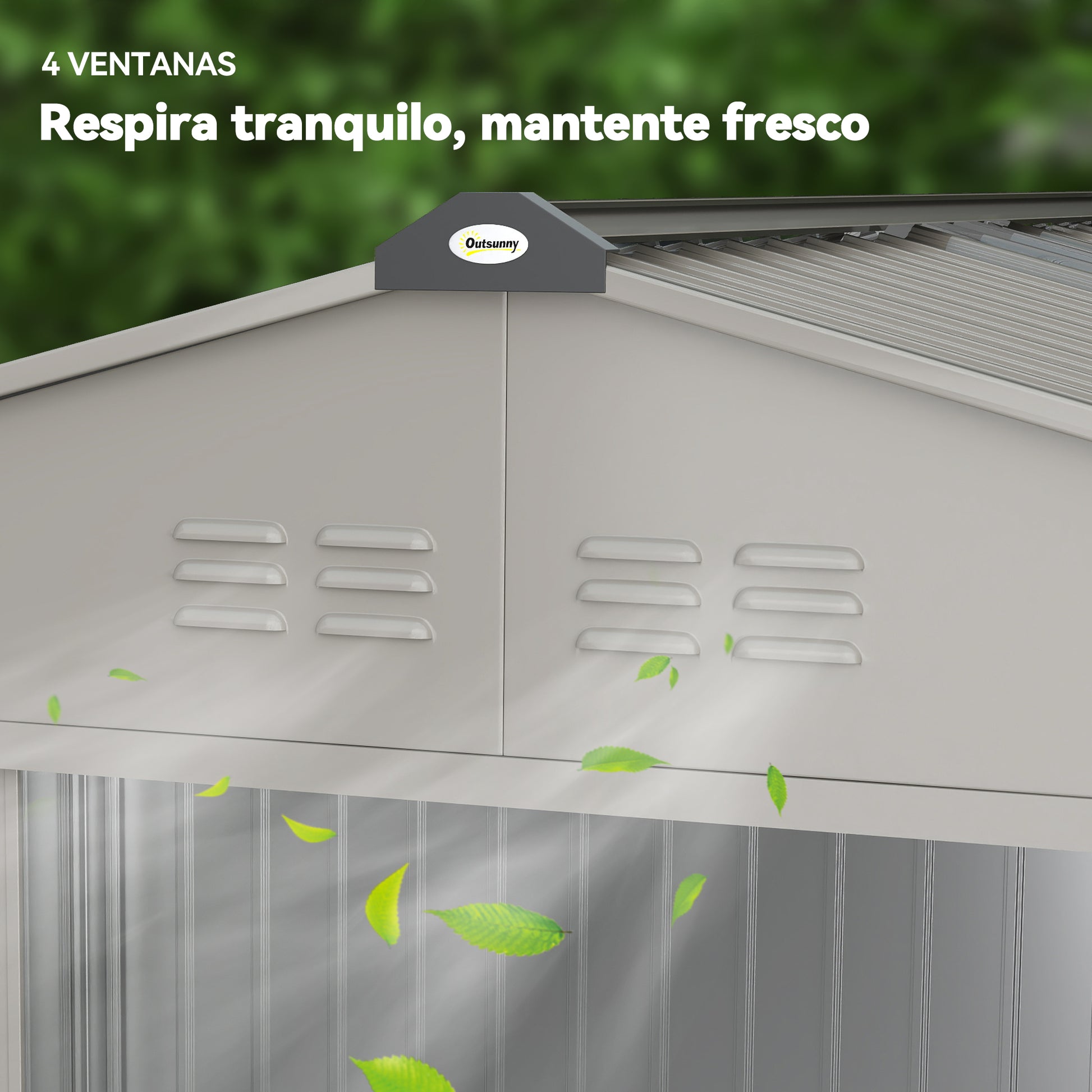 Outsunny Caseta De Jardín Exterior 4,9 M² 277x195x192 Cm Con Puerta Corredera_4