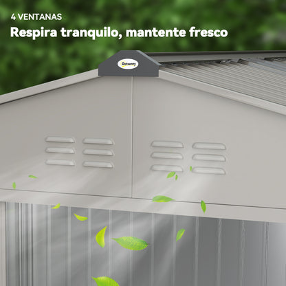 Outsunny Caseta De Jardín Exterior 4,9 M² 277x195x192 Cm Con Puerta Corredera_4