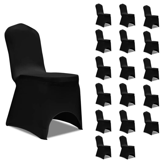 Vidaxl Funda De Silla Elástica 18 Unidades Negro_0