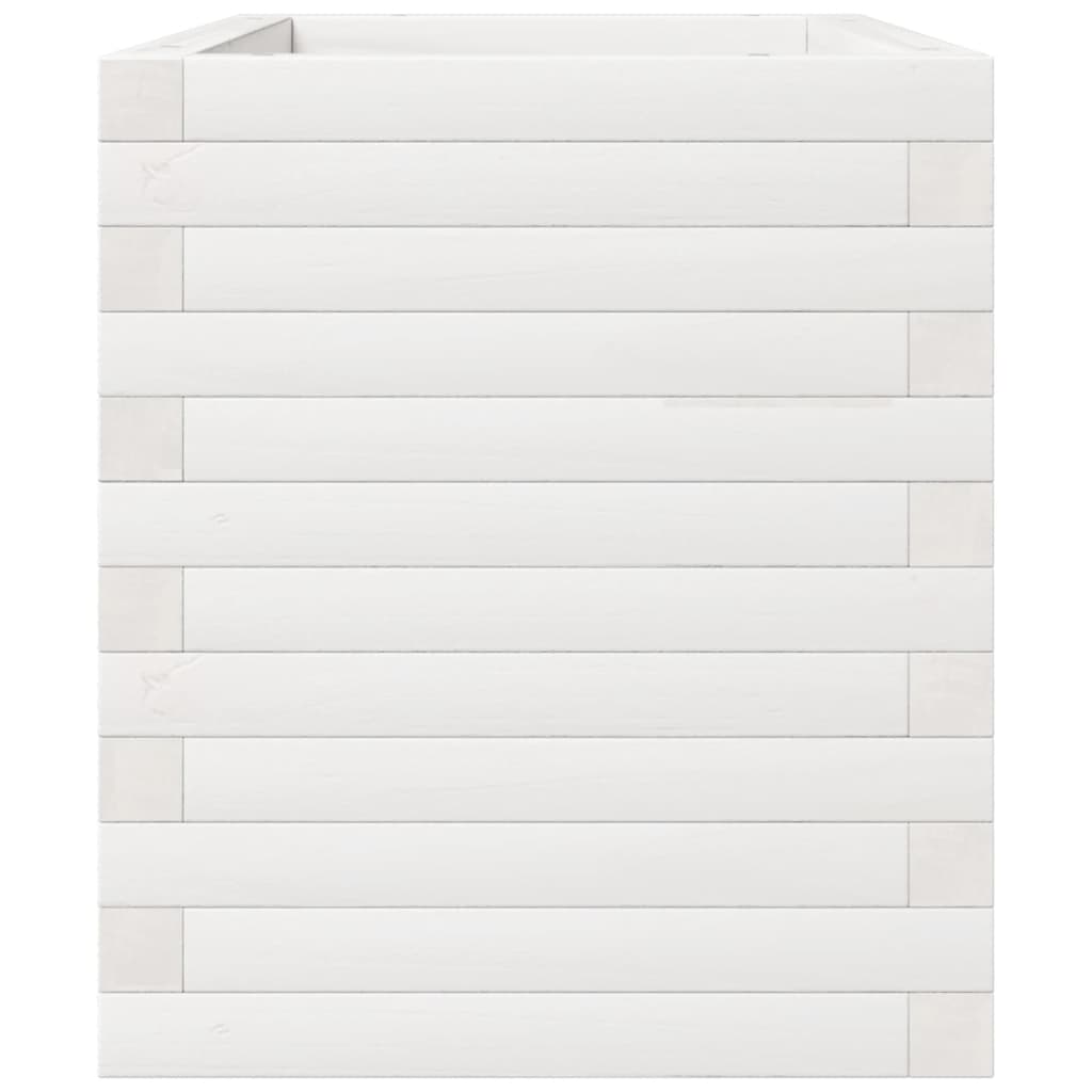 Jardinera Madera Maciza De Pino Blanco 70x40x49,5 Cm_5