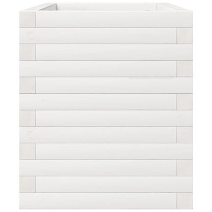 Jardinera Madera Maciza De Pino Blanco 70x40x49,5 Cm_5