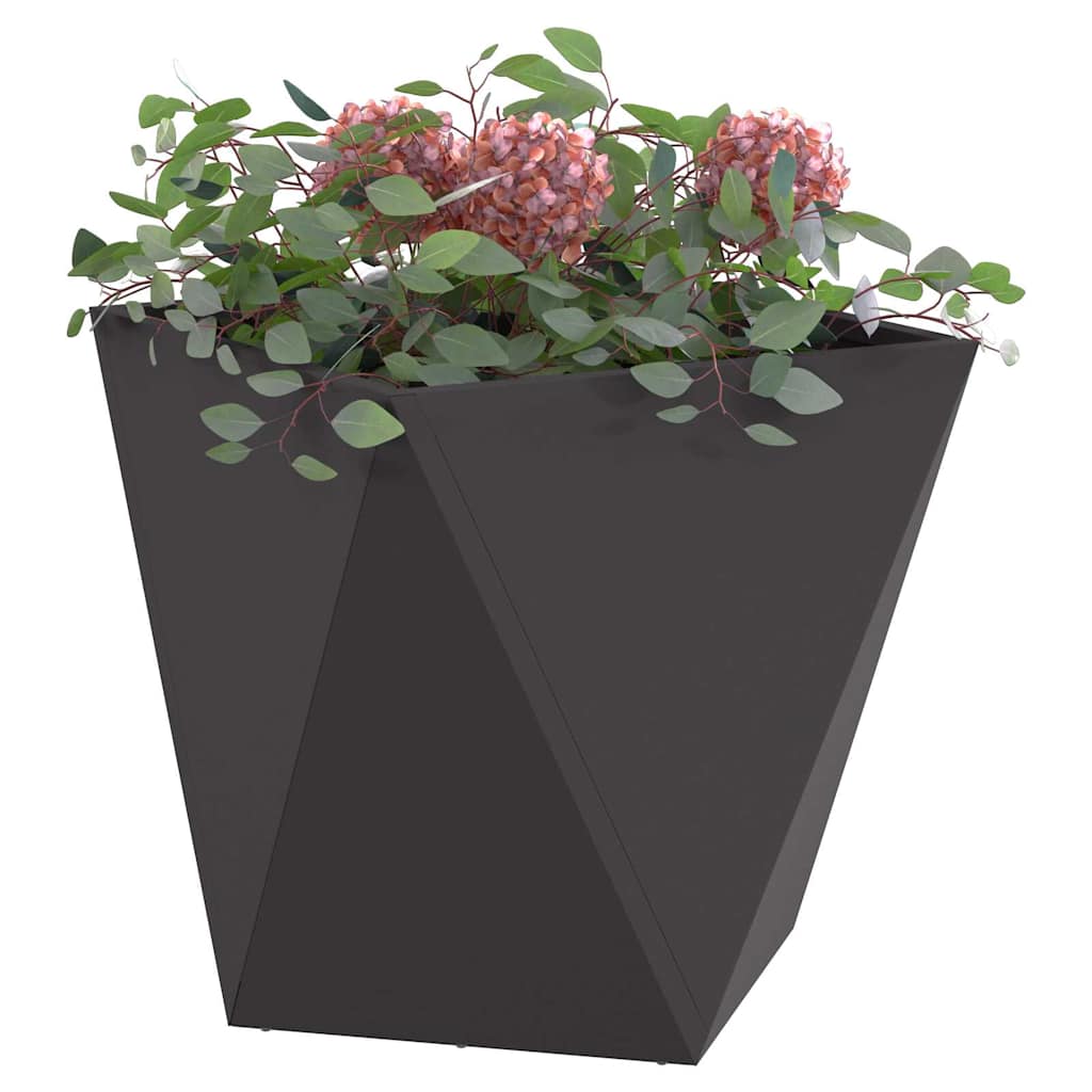 Jardinera 2 Uds. Negro 40 X 40 X 40 Cm Acero_2
