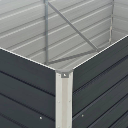 Jardinera Elevada Acero Galvanizado Gris Antracita 160x80x45 Cm_4