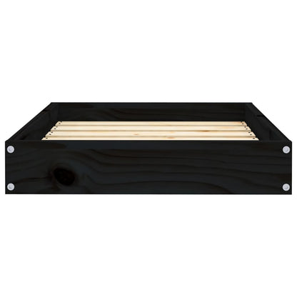 Vidaxl Cama Para Perros Madera Maciza De Pino Negro 61,5x49x9 Cm_3