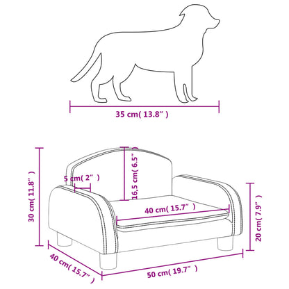 Cama Para Perros De Tela Negra 50x40x30 Cm / Vetonek_5