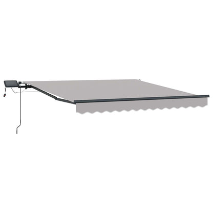 Toldo Retráctil Gris Claro 300 X 250 Cm Tela Y Aluminio_0