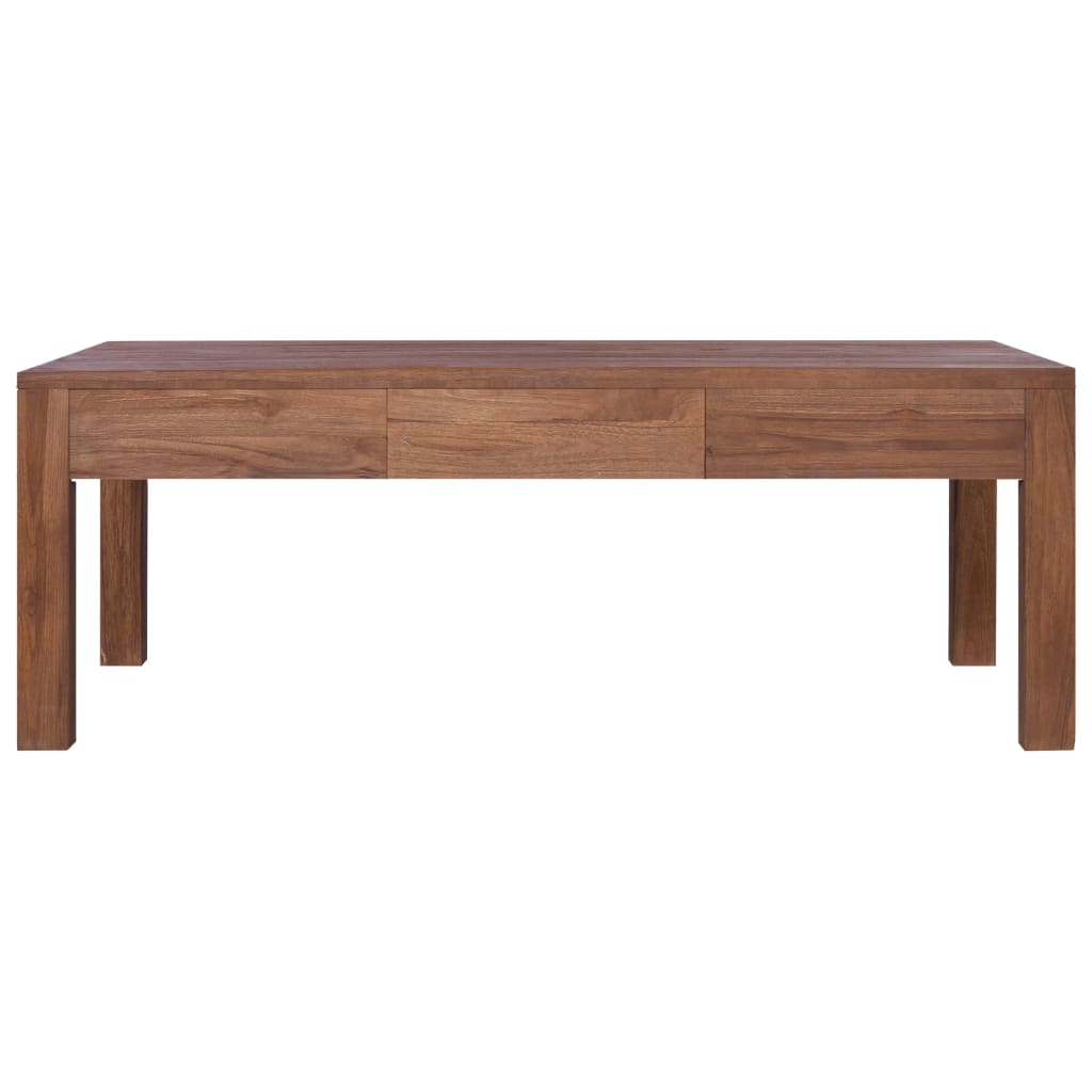 Mesa De Centro De Madera Maciza De Teca 110x60x40 Cm_1