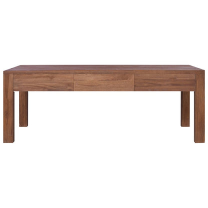 Mesa De Centro De Madera Maciza De Teca 110x60x40 Cm_1