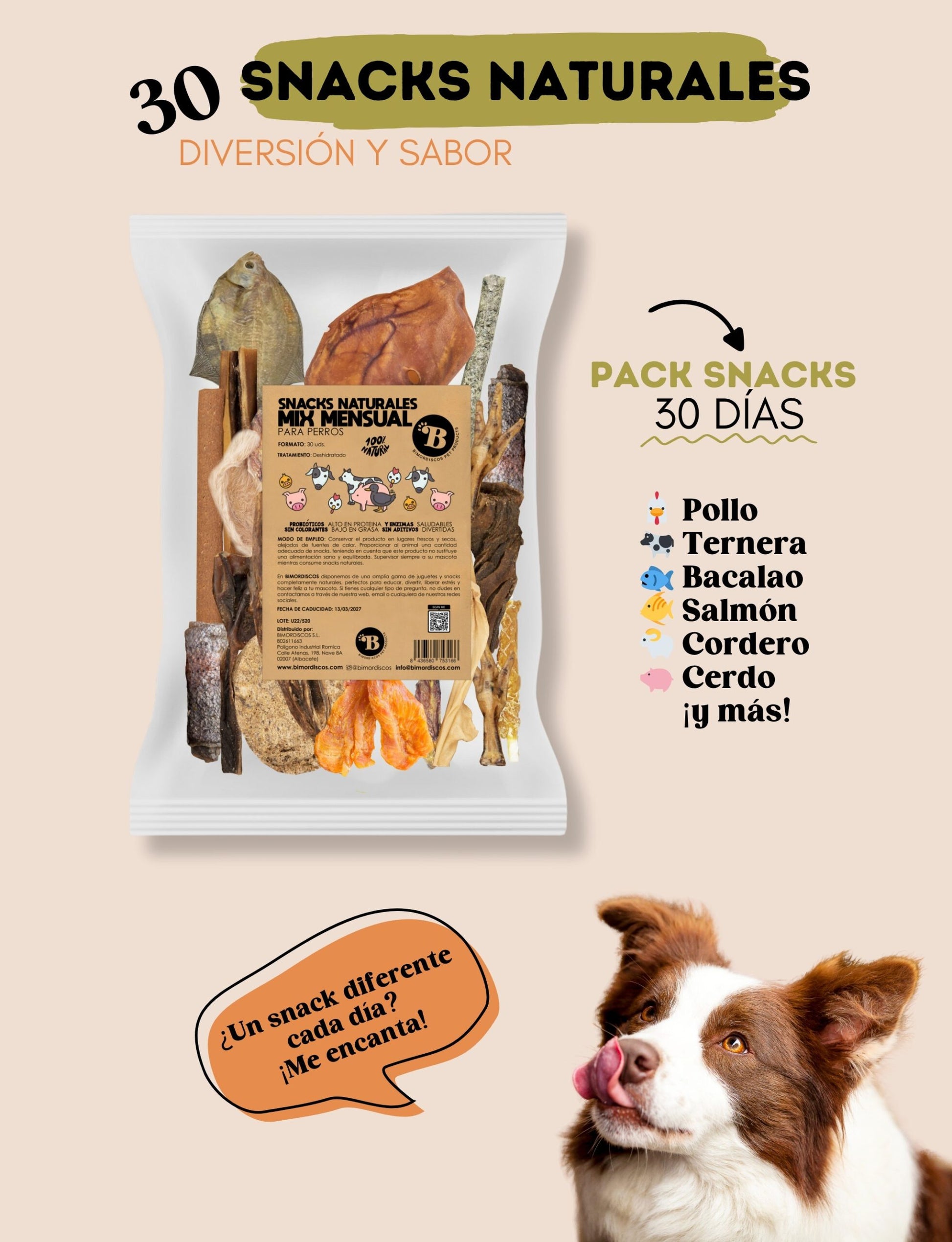 Bimordiscos Pack Degustación Mensual: 30 Snacks Para Perros_2