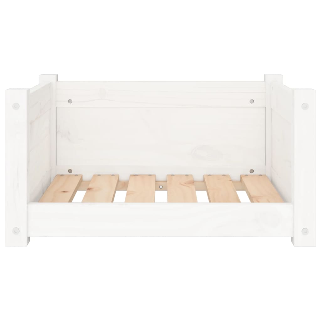 Cama Para Perros Madera Maciza De Pino Blanco 55,5x45,5x28 Cm / Vetonek_2