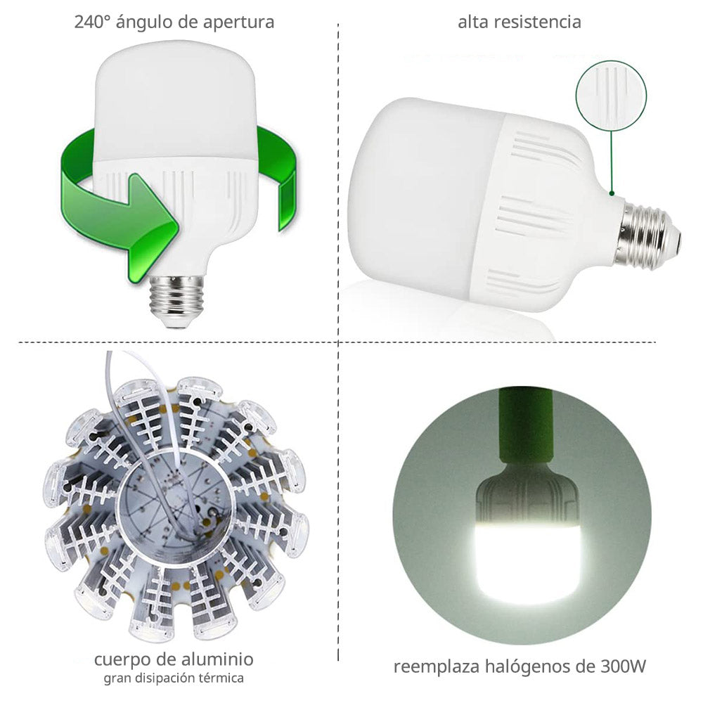 Bombilla Led Street E27 Aluminio, 50w, Blanco Neutro_3