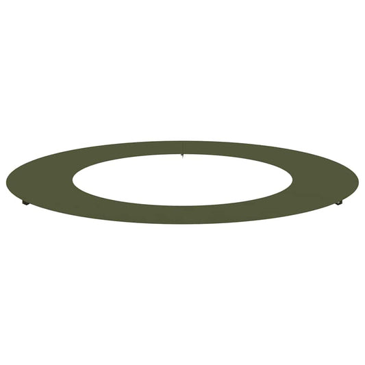 Adecuado Para Anillo De Árbol Plano Verde Oliva Ø50/80 Cm Acero_0