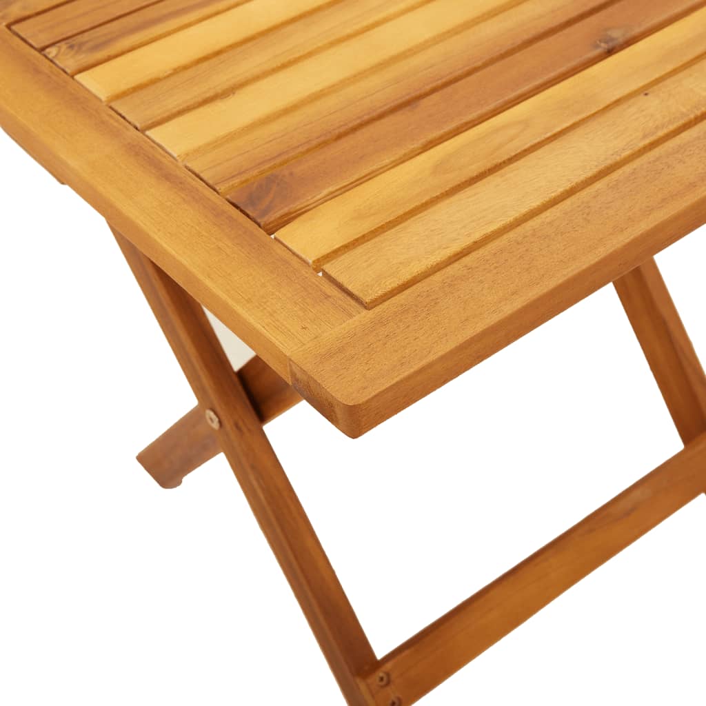 Tumbona Con Mesa Madera Maciza De Acacia Y Tela Azul Oscuro / Vetonek_5