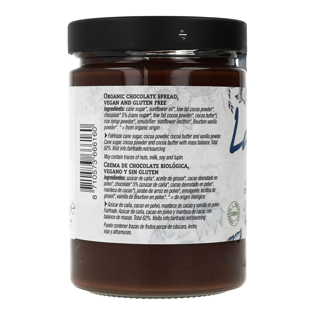 Crema Chocolate Vegana Sin Gluten La Vida Vegan 270 g