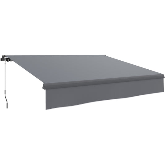 Outsunny Toldo Manual Retráctil 3x2 M Ajustable Con Manivela Protección Uv50+_0