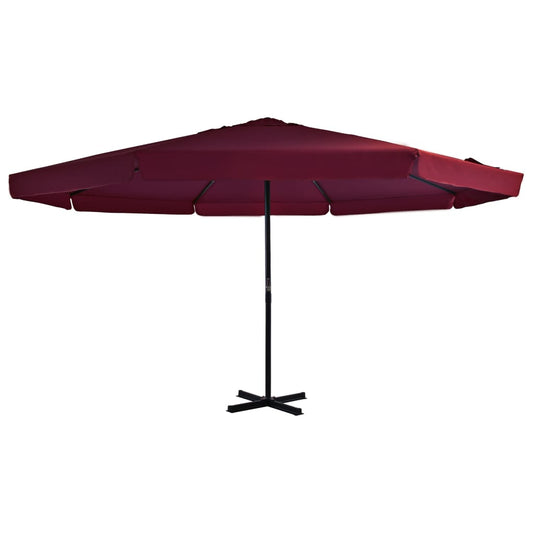 Vidaxl Sombrilla De Jardín Con Palo De Aluminio 500 Cm Rojo Burdeos_0