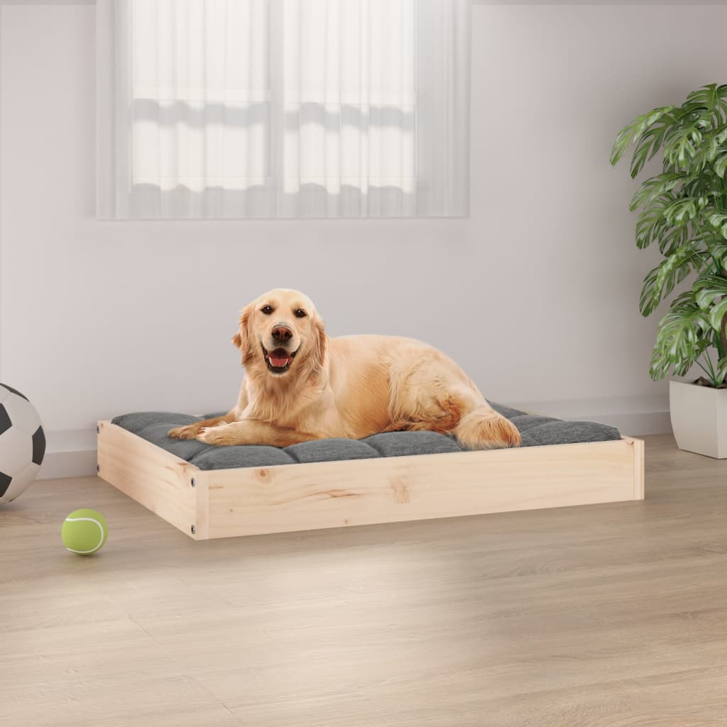 Cama Para Perros Madera Maciza De Pino 71,5x49x9 Cm / Vetonek_0