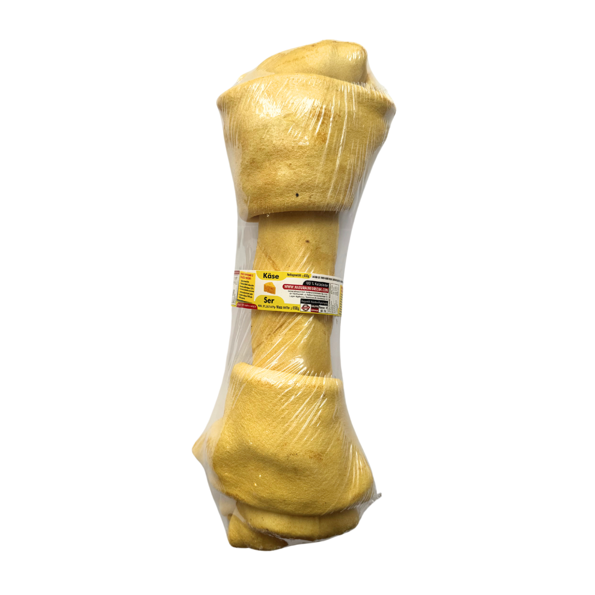 Lifebound - Hueso Masticable Natural Para Perros De Cuero De Ternera Con Sabor A Queso - 4 Piezas - Tamaño: XXL