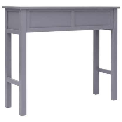 Mesa Consola De Madera Gris 90x30x77 Cm_3