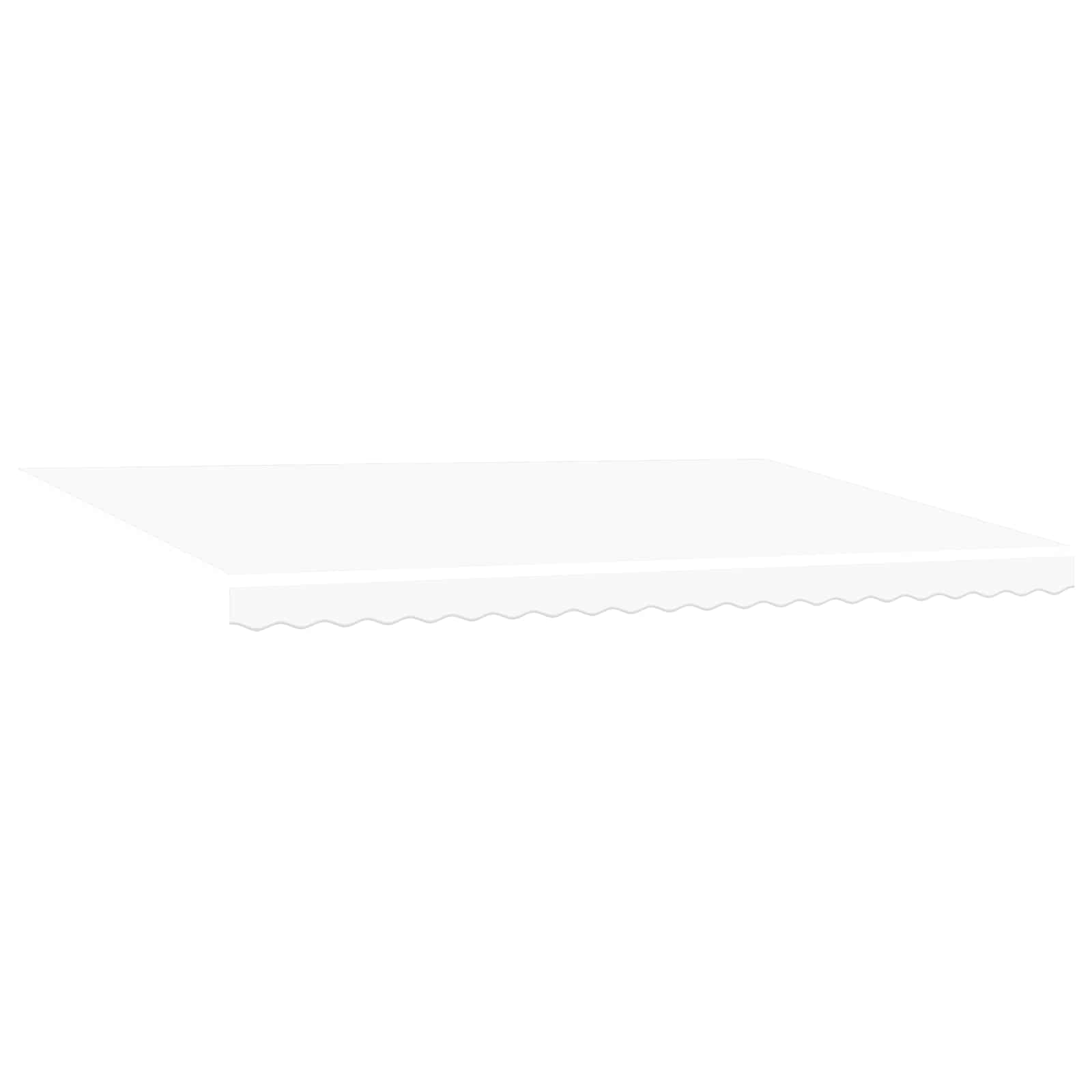 Toldo Retráctil Blanco 500 X 300 X 165 Cm Poliéster Y Metal_3
