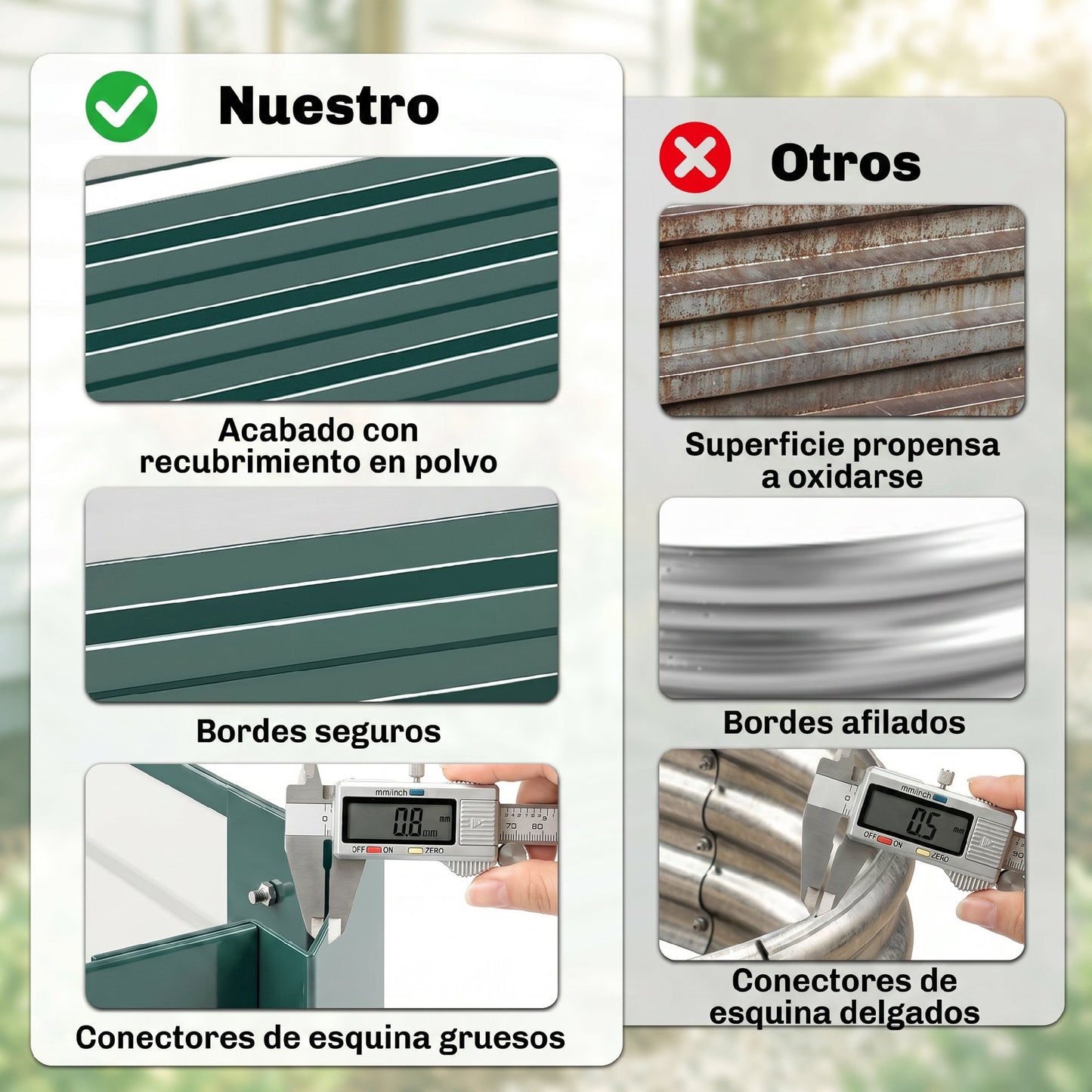 Outsunny Jardinera Exterior Grande Rectangular De Acero Galvanizado_4