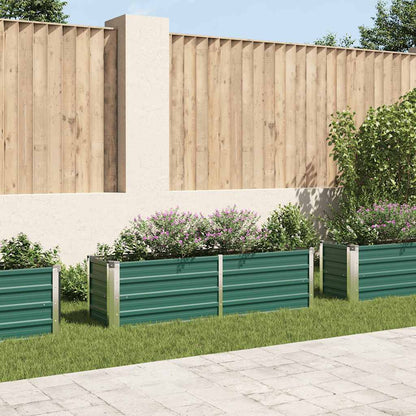 Arriate De Jardín De Acero Galvanizado Verde 160x40x45 Cm_1