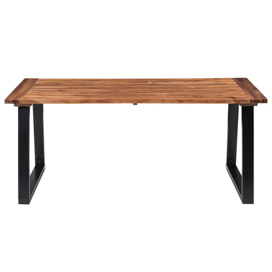 Mesa De Comedor Madera Maciza De Acacia 180x90 Cm_0