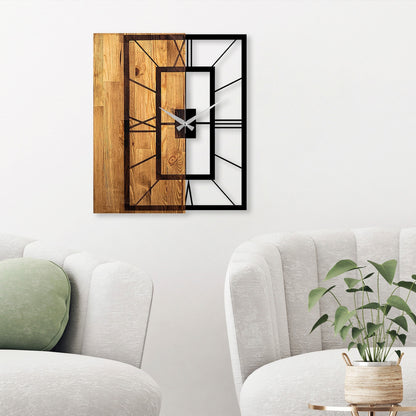 Reloj De Pared Madera Cuadrado