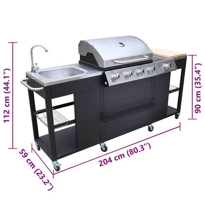 Vidaxl Conjunto De Barbacoa Electrica Para El Exterior, Montana_2