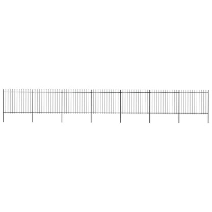 Valla De Jardín Con Puntas De Lanza Acero Negro 11,9x1,5 M / Vetonek_1