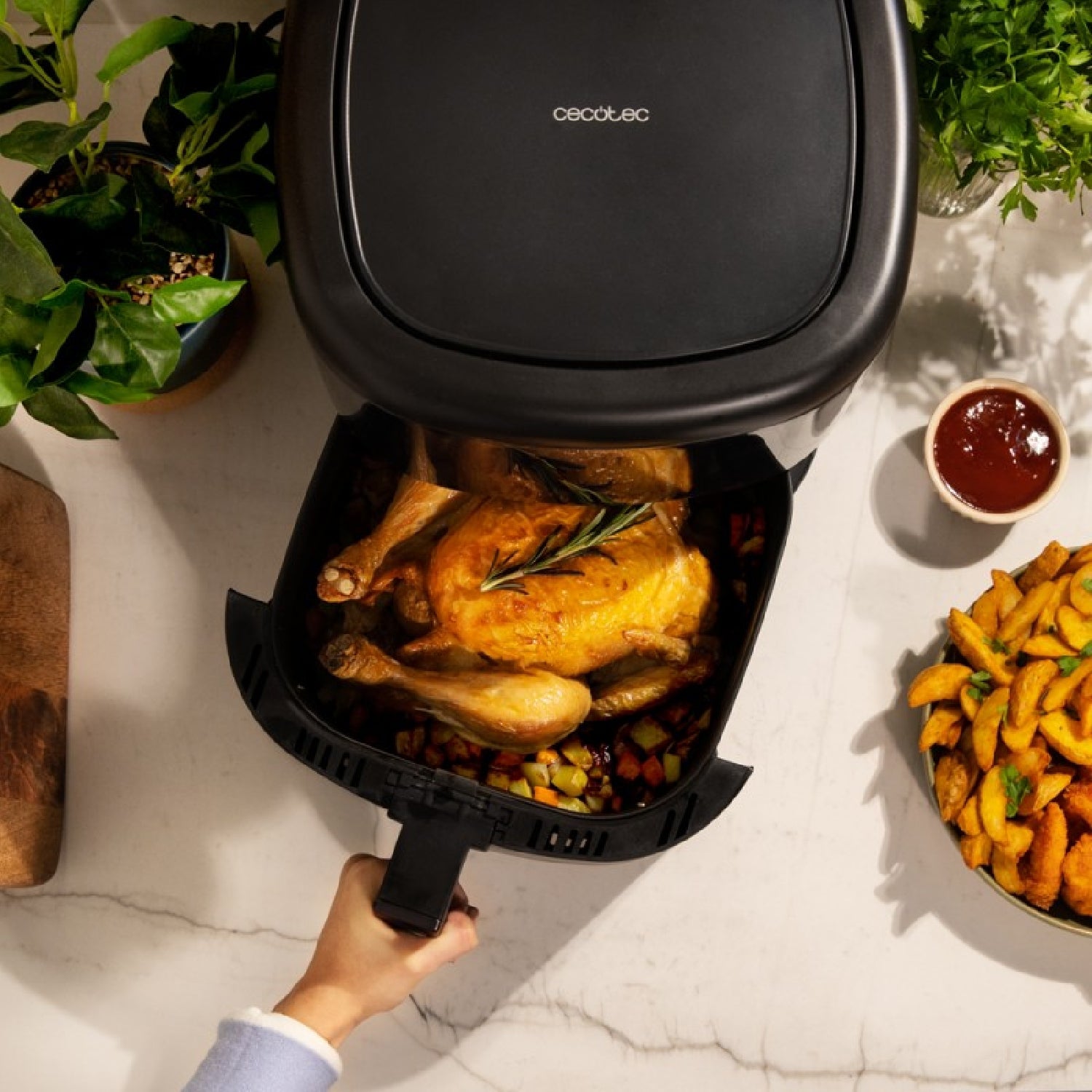 Freidora Sin Aceite 6 L De Aire Caliente Con Accesorios Cecofry Bombastik 6000 Full, 1700 W, Tecnología Perfectcook, Regulación De Temperatura Y Tie_3