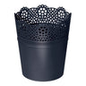 Maceta Lace , Dimensiones (mm) 160x160x185, Color Antracita