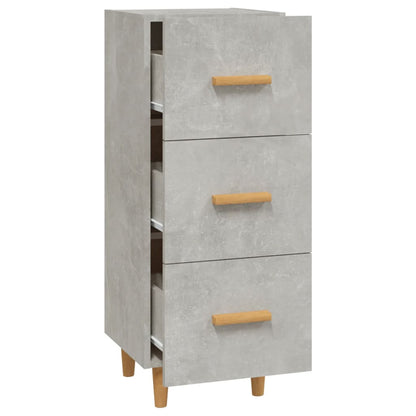 Aparador De Madera Contrachapada Gris Hormigón 34,5x34x90 Cm / Vetonek_4