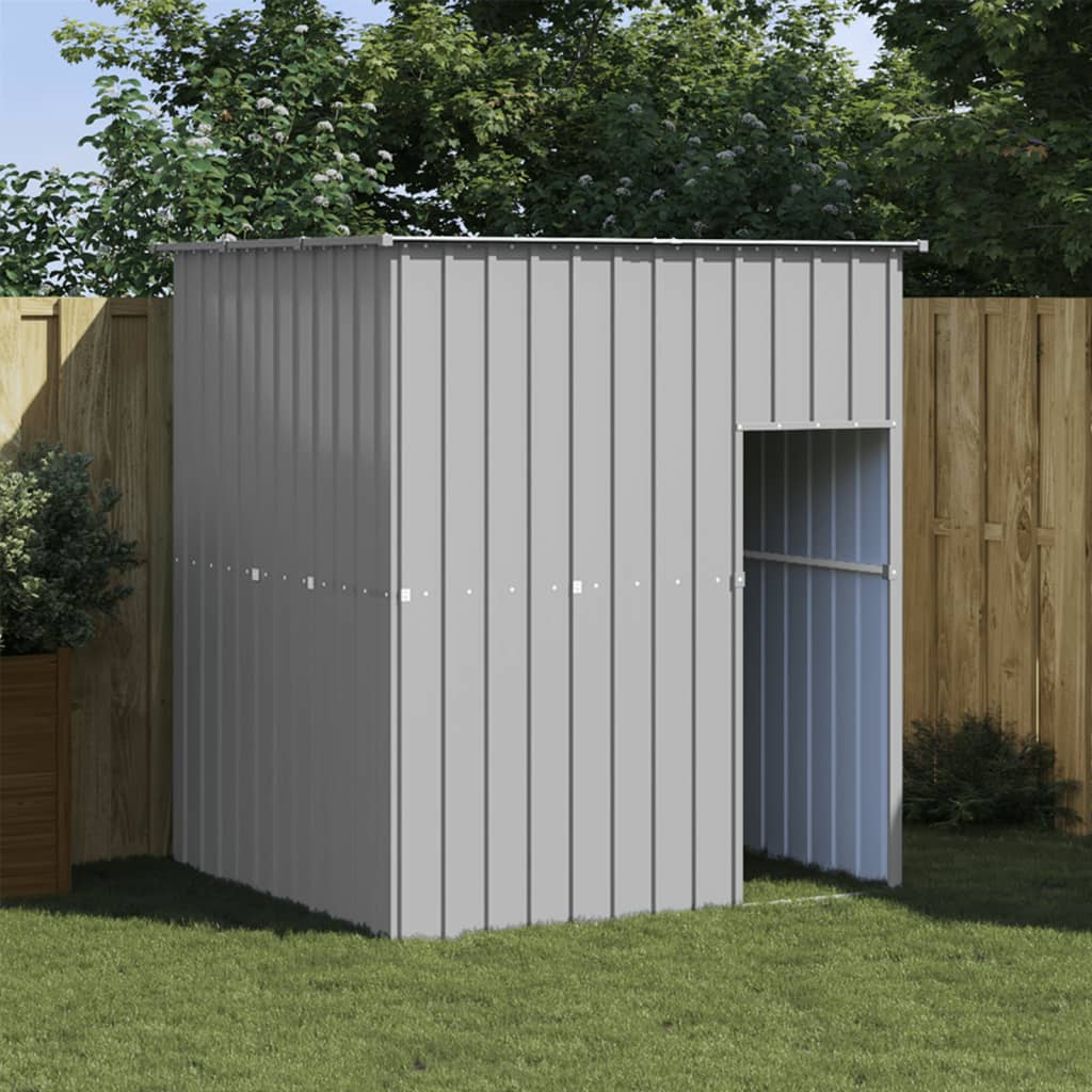 Caseta Perros Tejado Acero Galvanizado Gris Claro 165x153x181cm_1