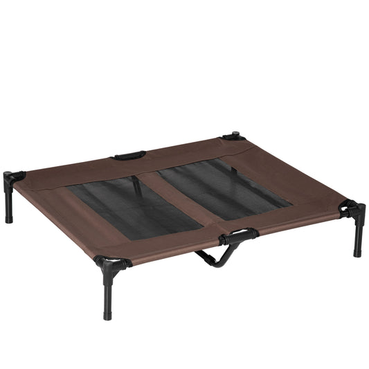 Pawhut Cama Elevada Para Perros Interior Y Exterior 92x76x18 Cm Café_0